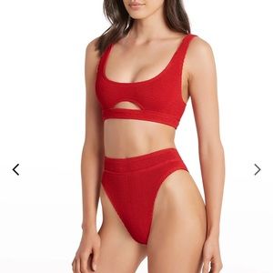 The Sasha Bikini Top in Baywatch Red
- Bond Eye. One Size